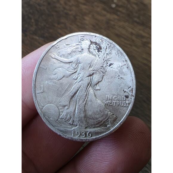 1936 Walking Liberty Half Dollar 90% Silver Very Fine VF See Pics 12 - Picture 3 of 16